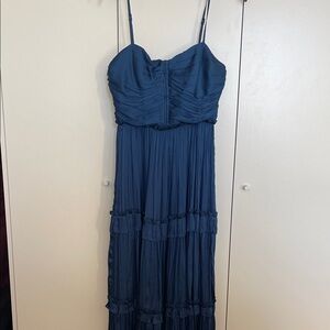 Aqua Elegant Blue Maxi Dress